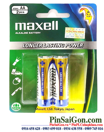 Maxell LR6(GD)2B; Pin AA 1.5v Alkaline Maxell LR6(GD)2B _Xuất xứ Liên doanh (MẪU MỚI)